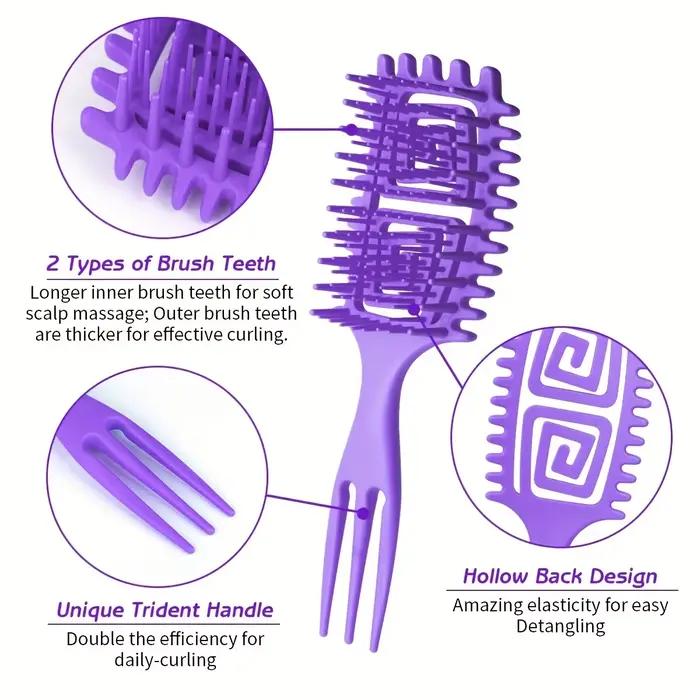 Brosse démêlante pour cheveux bouclés