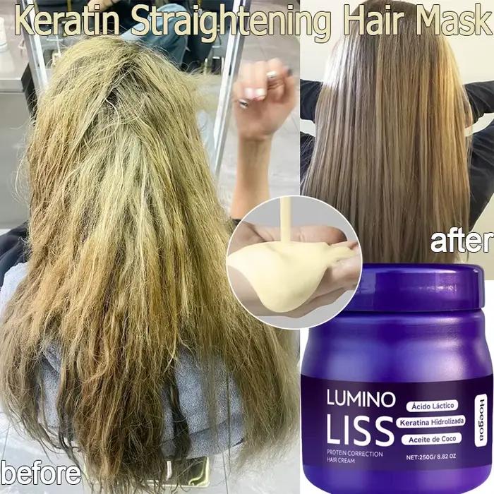 Masque capillaire lissant à la kératine