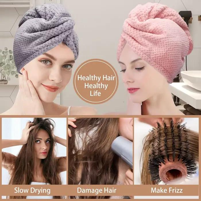 Serviette pour cheveux de couleur unie