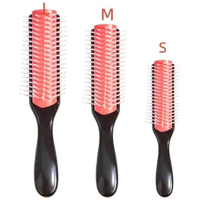 Brosse à cheveux démêlante à 9 rangées