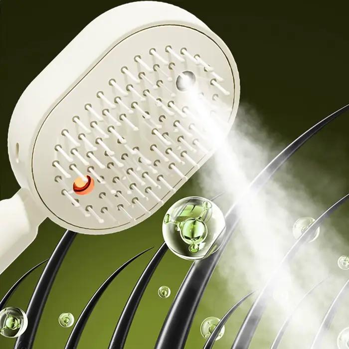 Brosse à cheveux électrique humide avec pulvérisation d'eau