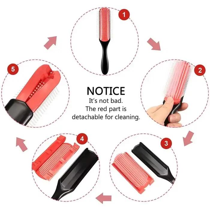 Brosse démêlante 9 rangs