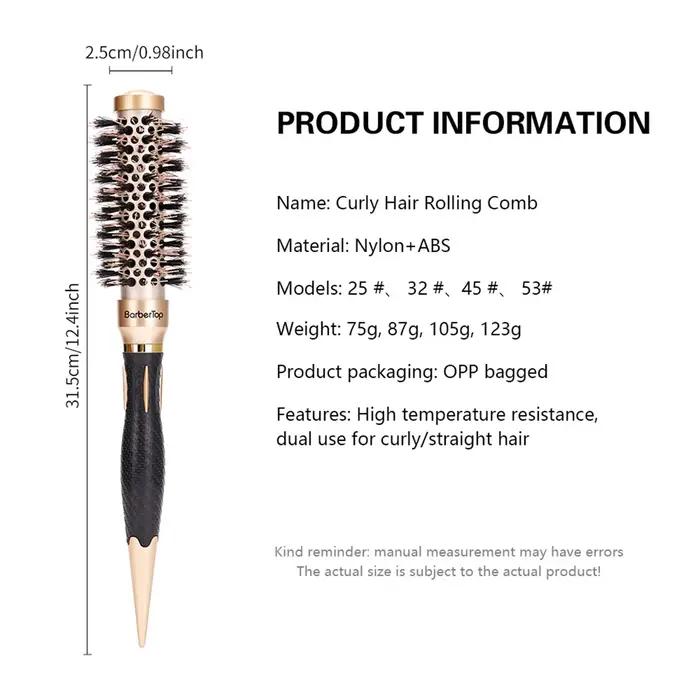 Brosse à cheveux ronde en sergé