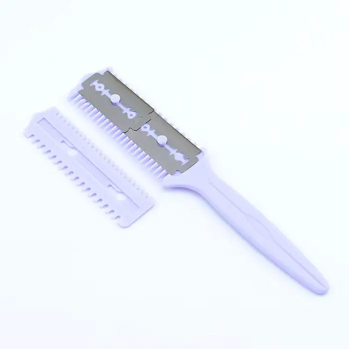 Brosse amincissante pour cheveux, peigne de rasoir pour barbier, outil de coiffure, lames de rasage, Salon de beauté, maison