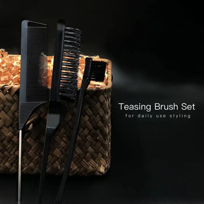 Ensemble de 3 brosses coiffantes : brosse à cheveux à 3 rangées