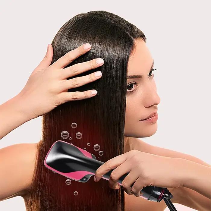 Sèche-cheveux brosse à Air chaud Styler et volumateur lisseur de cheveux bigoudi peigne rouleau une étape électrique Ion