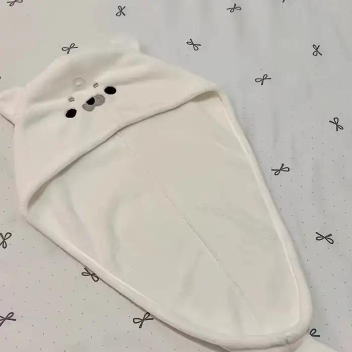 Serviette de séchage rapide pour cheveux en polaire corail, motif bébé phoque de dessin animé, ultra-épaisse et super absorbante