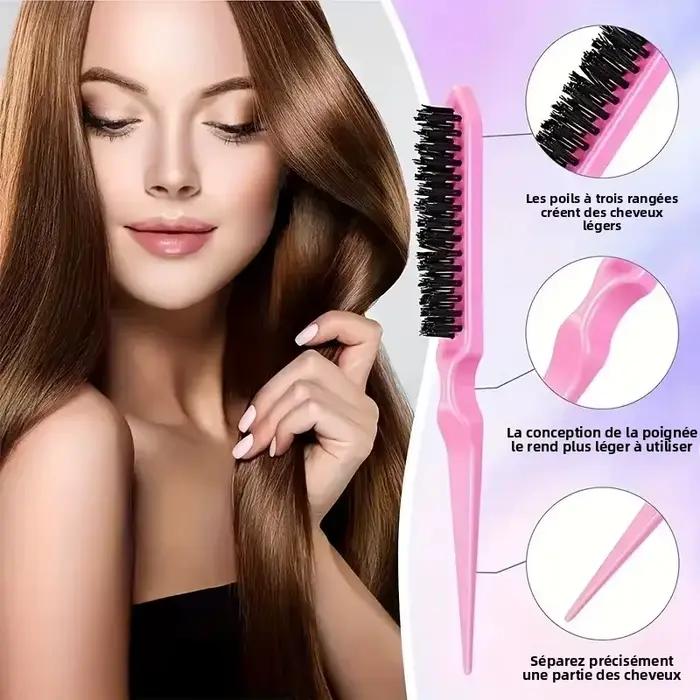 6 pièces/ensemble ensemble de brosses à cheveux coiffure vaporisateur bouteille