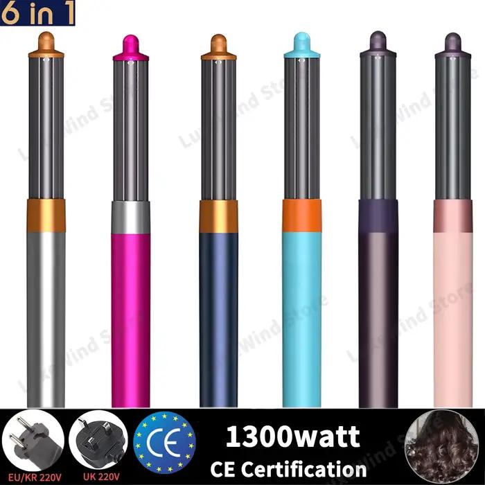 220V bigoudi 6In1 Multi coiffeur fer à friser cheveux brosse à Air chaud auto-bouclage baril doux lissage