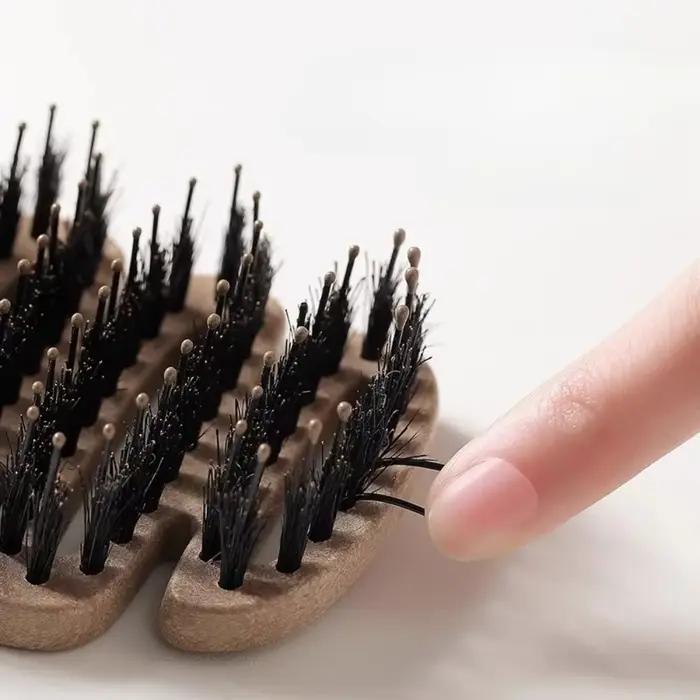 Brosse à cheveux en poils de sanglier