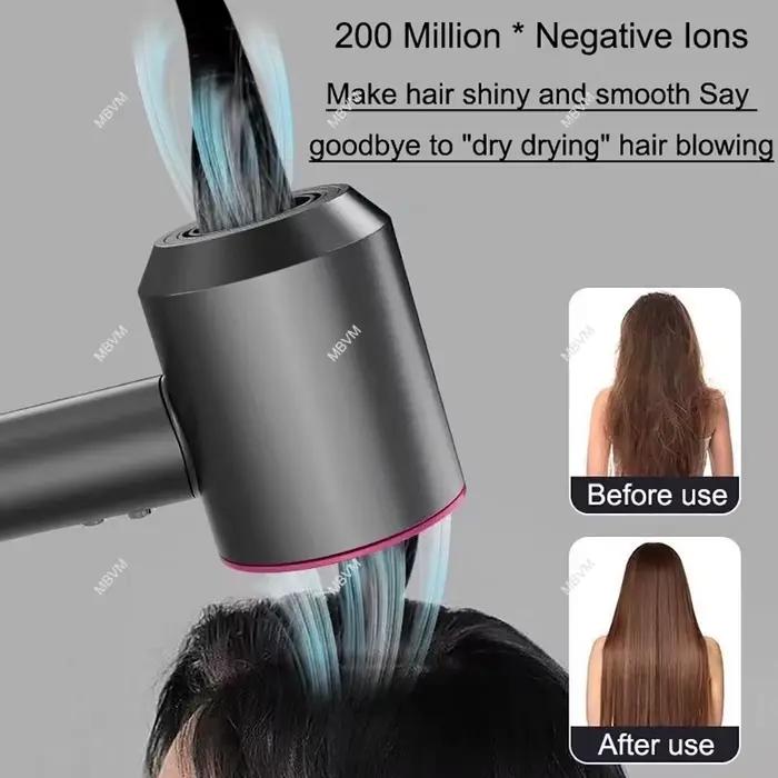 Sèche-cheveux professionnel 7 en 1 avec fonction air chaud et froid