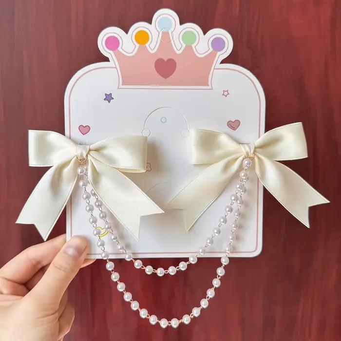 1 accessoire pour cheveux avec nœud en perles – pince à cheveux
