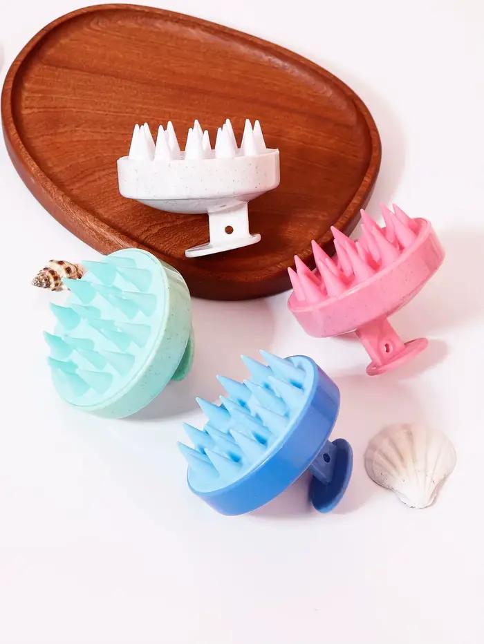 Brosse à cheveux, peigne de massage du cuir chevel en silicone