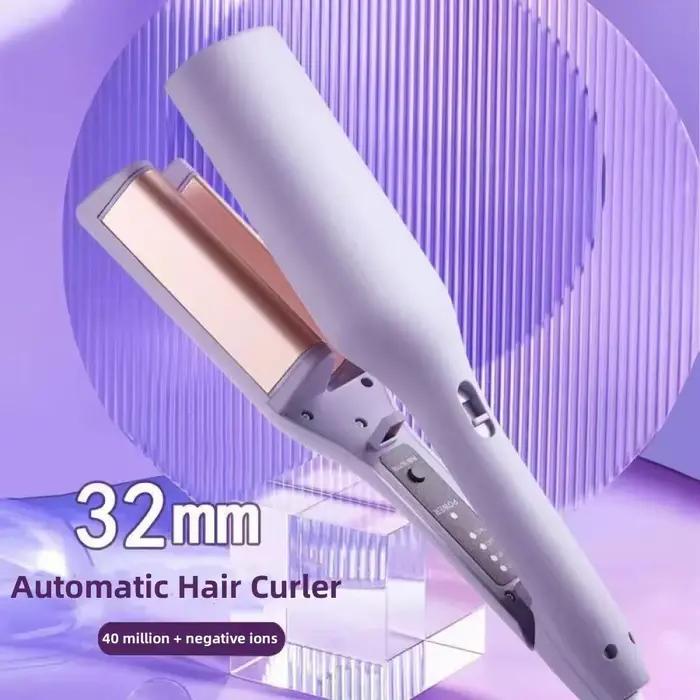Fer à friser les cheveux 32mm bigoudi vague profonde 4 températures réglables chauffage rapide fer à sertir baguette de