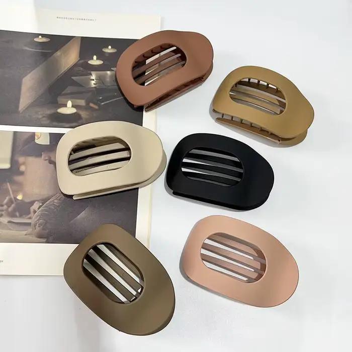 Pince à cheveux ovale plate Simple pour femmes