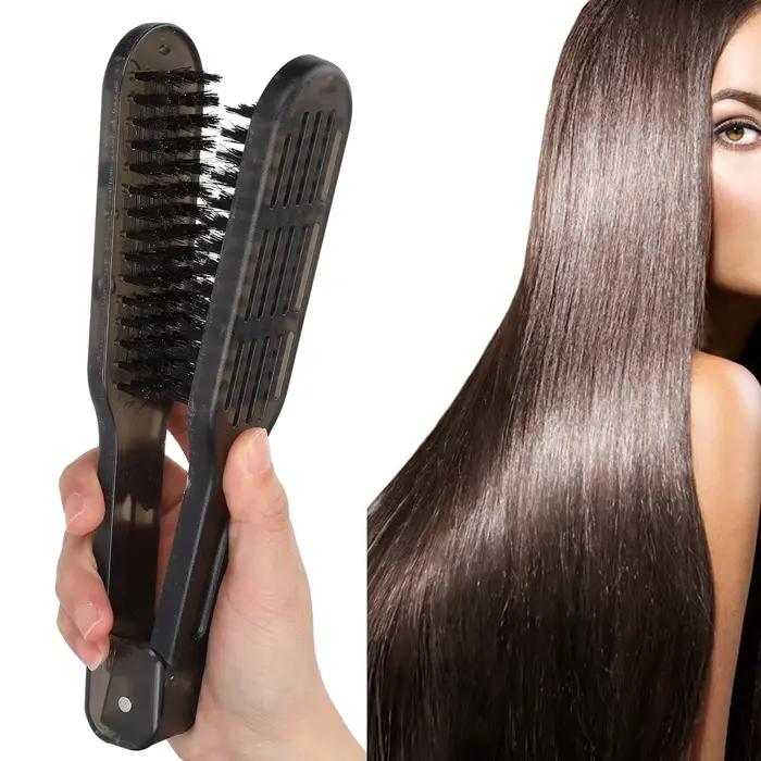 Brosse à cheveux en nylon en forme de V