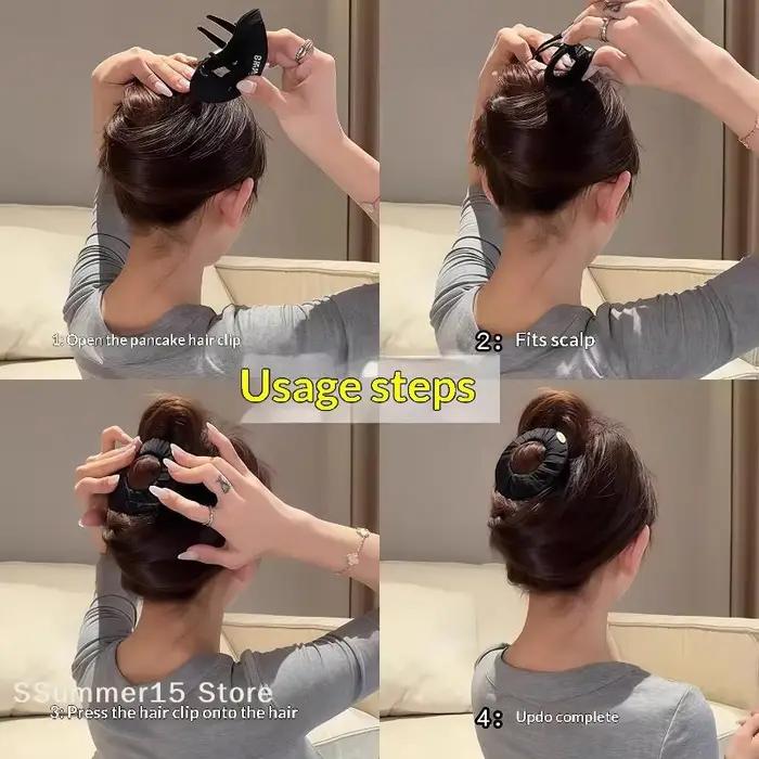 【R】Pince à cheveux créative en forme de crêpe