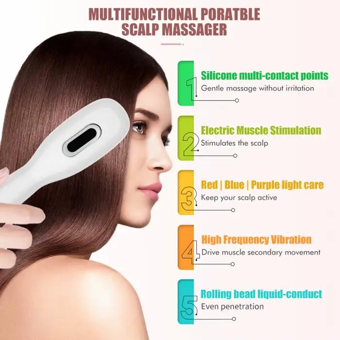 Brosse de Massage de tête EMS