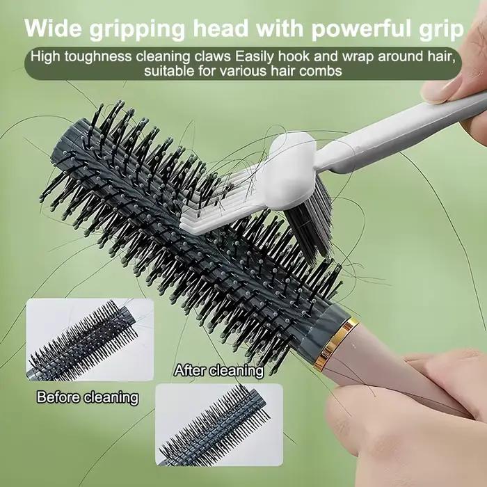 Outil de nettoyage de brosse à cheveux 2 en 1