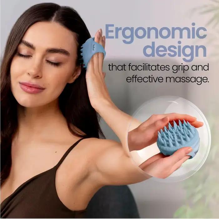 Brosse de massage du cuir chevelu pour le shampoing