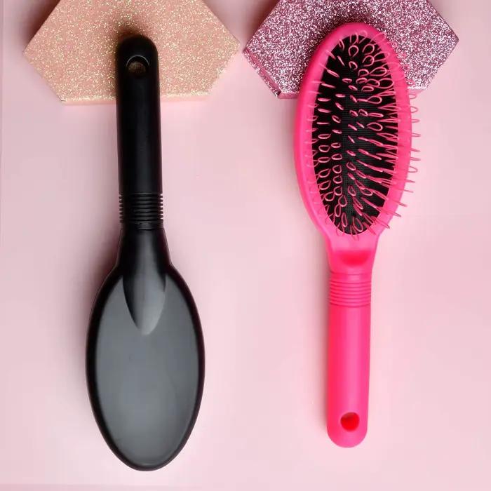 Brosse à perruque en boucle, brosse d'extension de cheveux, pièces de cheveux, toupets, tissage, brosse pour brossage, démêlant, cheveux naturels et synthétiques