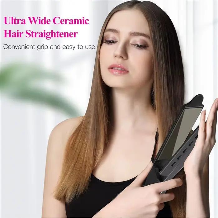 Lisseur à cheveux à plaques larges