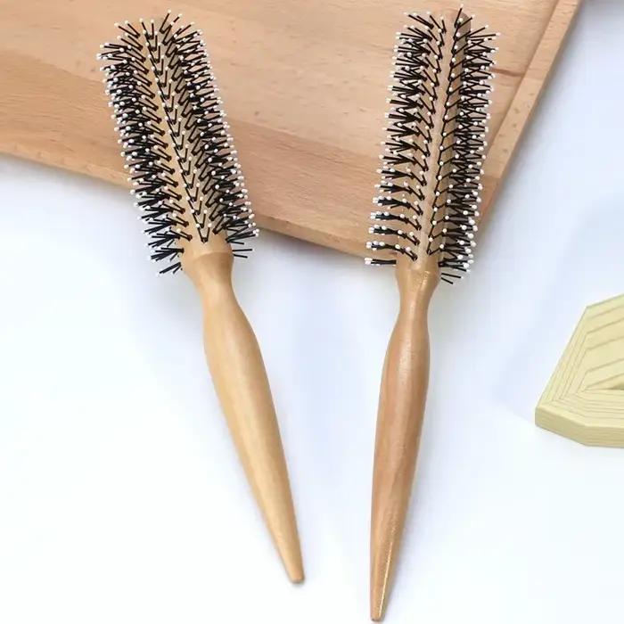 Mini brosse à cheveux ronde en Nylon