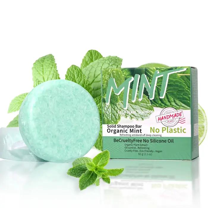 Shampoing à l'huile essentielle de menthe rafraîchissante