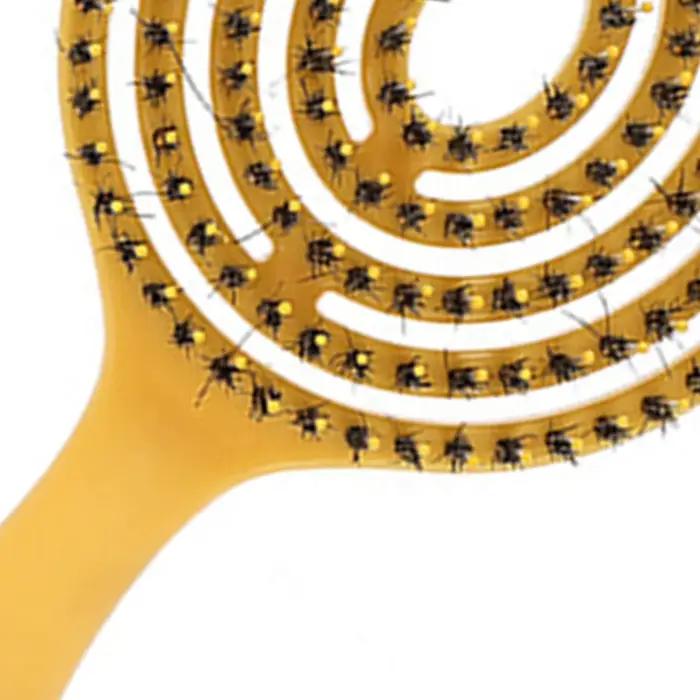 Brosse à cheveux en poils de sanglier naturels
