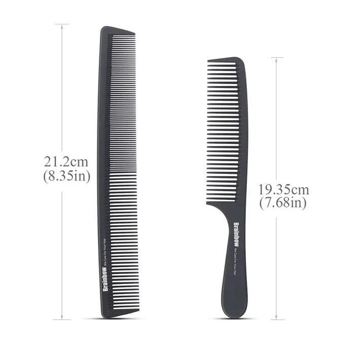Brainbow 2pc peigne à cheveux antistatique carbone brosse