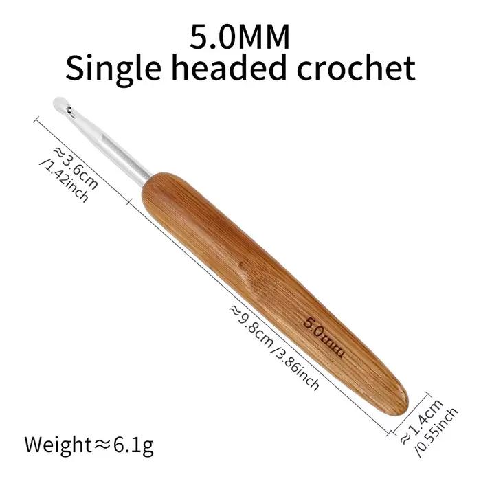 1 pièce 0.5mm/0.75mm Dreadlock Crochet bois
