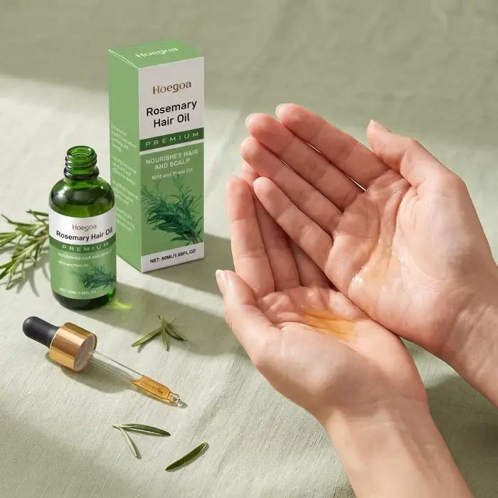 Huile capillaire à la rosmarine : Nourrit le cuir chevelu, répare les cheveux secs et abîmés, lisse les cheveux crépus, améliore la texture, répare les cheveux cassants, soin quotidien doux du cuir ch