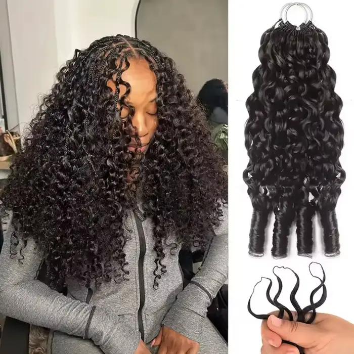 Extensions de cheveux humains bouclés au crochet