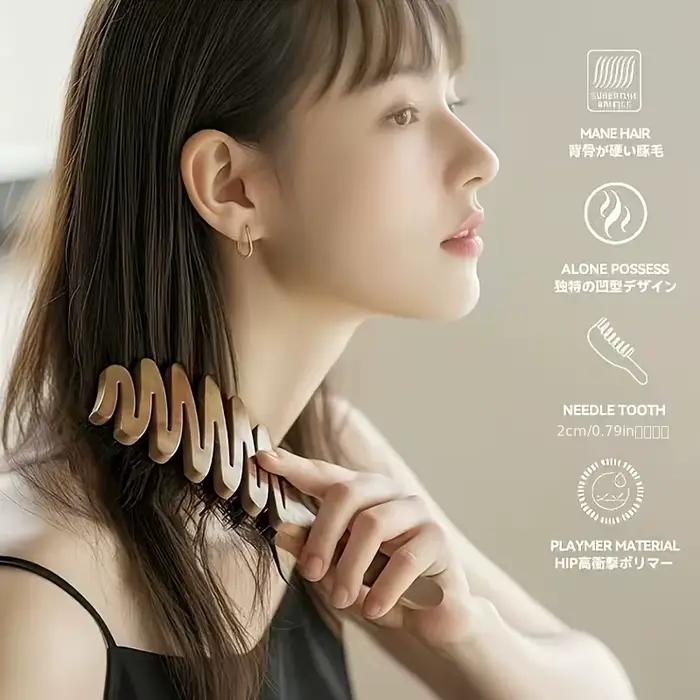 Un massage antistatique du cuir chevelu de haute qualité/brosse douce pour cheveux lisses et volumineux