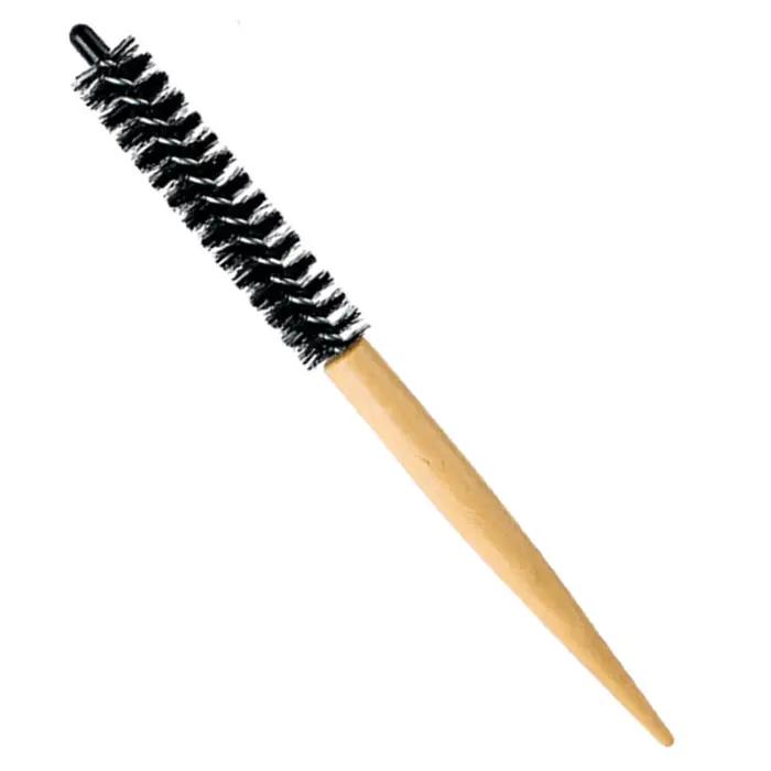 Petite brosse à cheveux ronde avec manche en bois