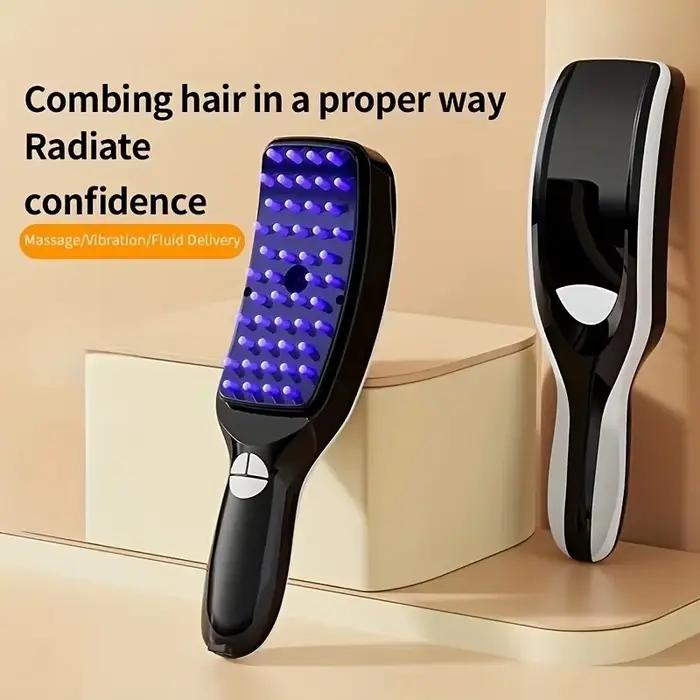 Peigne de massage pour le cuir chevelu avec thérapie par lumière rouge