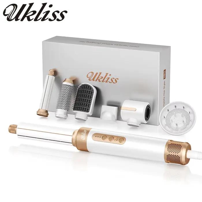 Sèche-cheveux brosse 7-en-1 UKLISS sans balais haute vitesse avec diffuseur