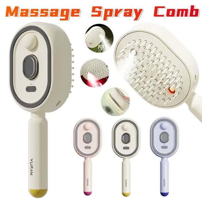 Brosse à cheveux électrique humide avec pulvérisation d'eau