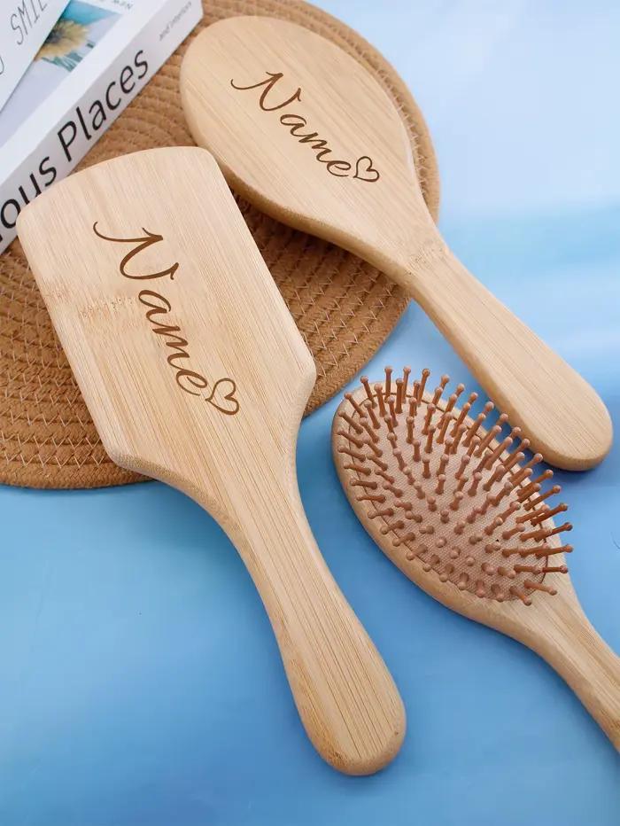 Peigne à coussin d'air en bois personnalisé