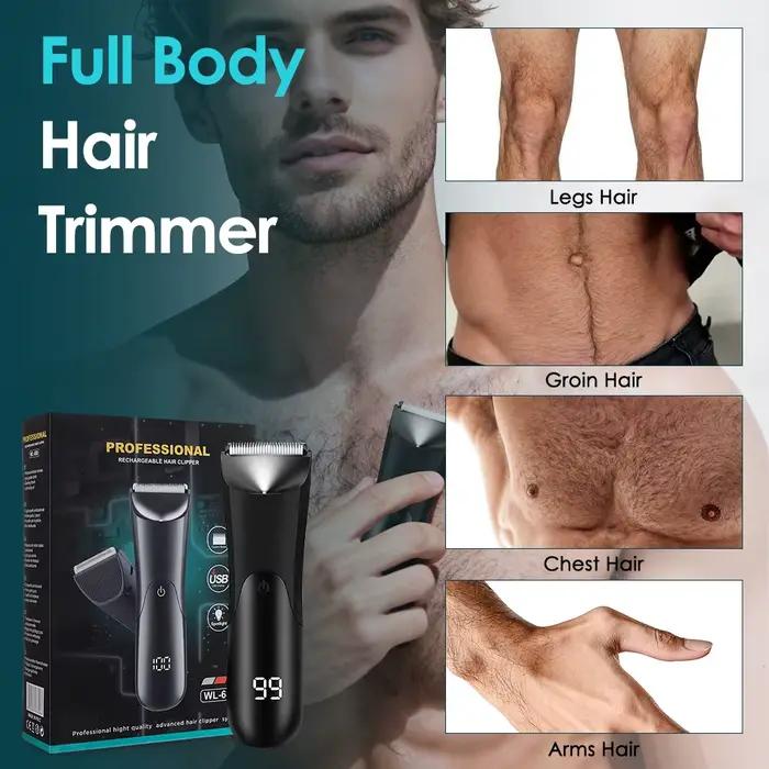 Machine de coupe de cheveux tondeuse à barbe rasoir électrique pour hommes zones intimes
