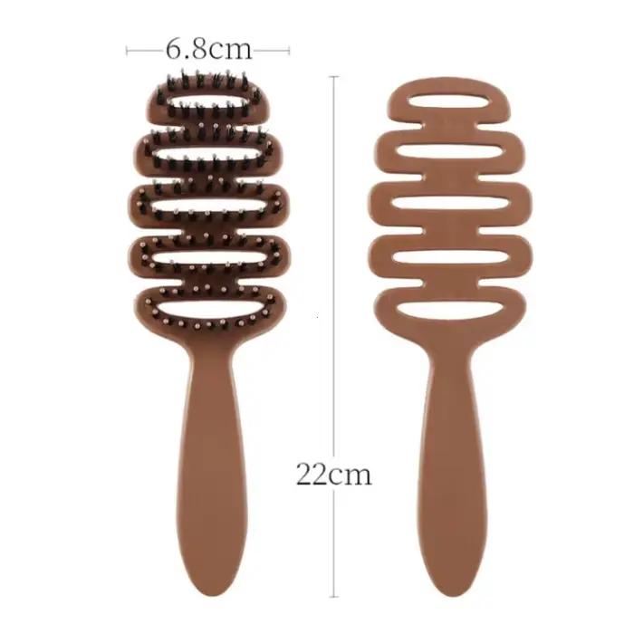 Brosse à cheveux en poils de sanglier