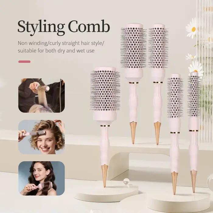 Brosse Soufflante Ronde Professionnelle pour Cheveux Bouclés