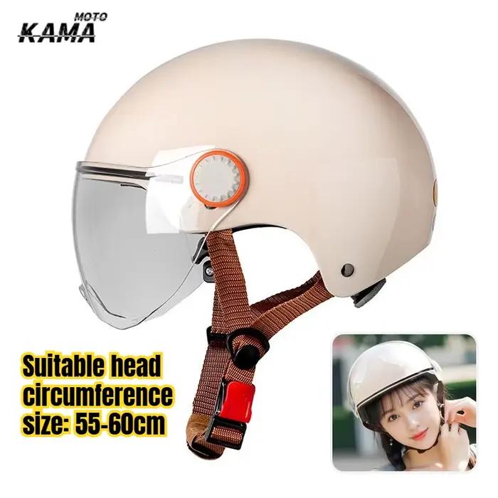 Casque de moto rétro à visière relevée pour hommes et femmes, toutes saisons, style Prince Cruise, demi-casque de conduite personnalisé