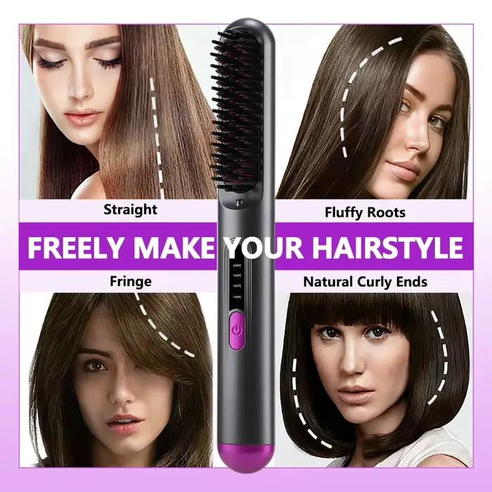 Brosse à lisser les cheveux sans fil