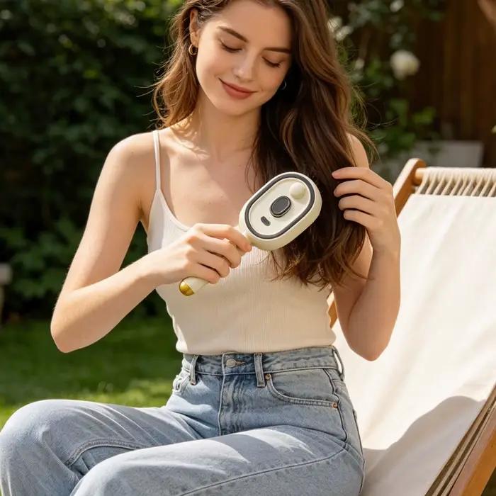 Brosse à vapeur électrique rechargeable USB-C pour démêler