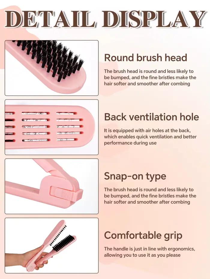 Brosse chaude et lisseur de cheveux 2 en 1