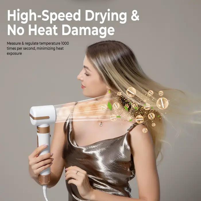 Brosse de sèche-cheveux haute vitesse sans balais avec diffuseur