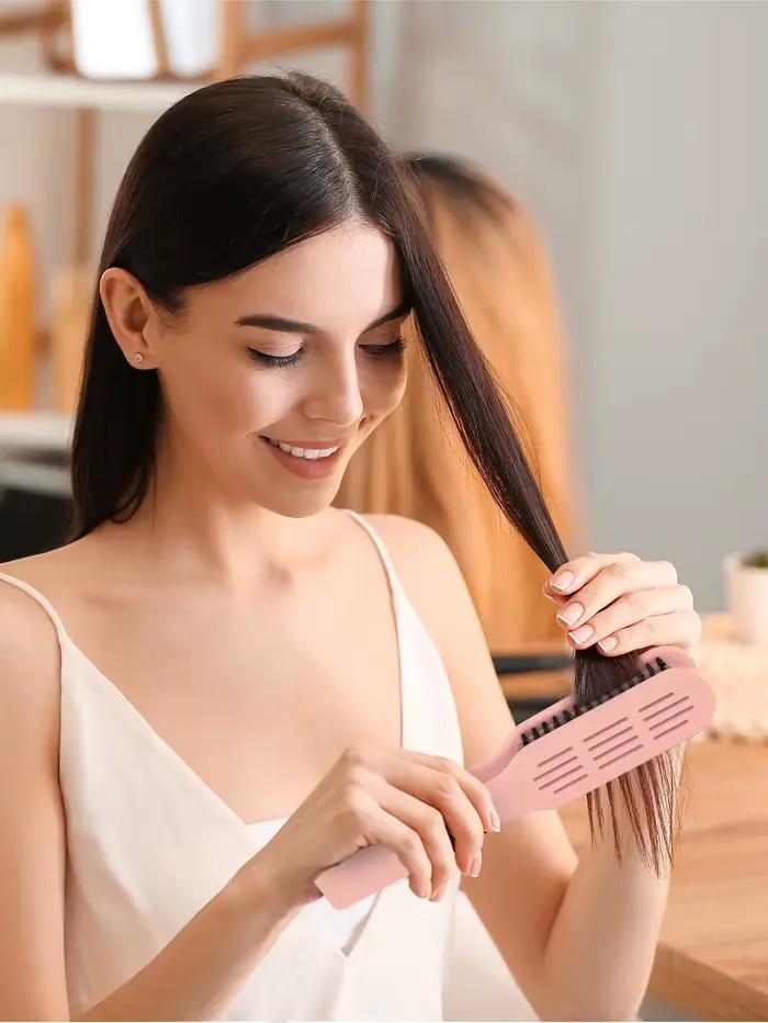 Brosse chaude et lisseur de cheveux 2 en 1