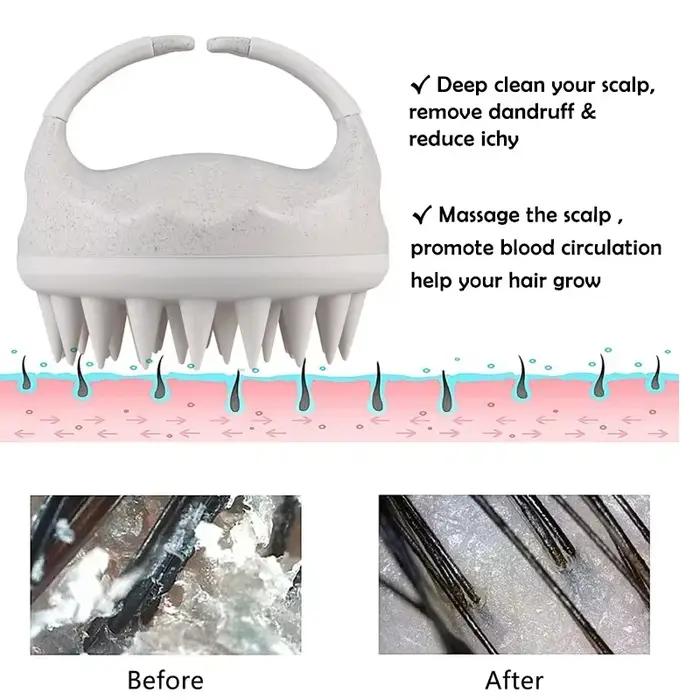 Brosse de massage pour cuir chevelu