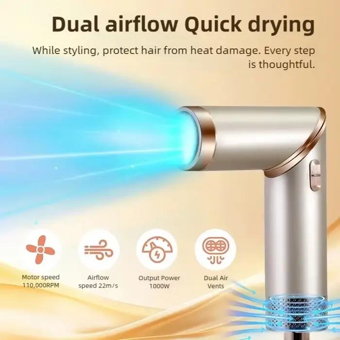 5 en 1 multi-fonction sèche-cheveux fer à friser portable pliable